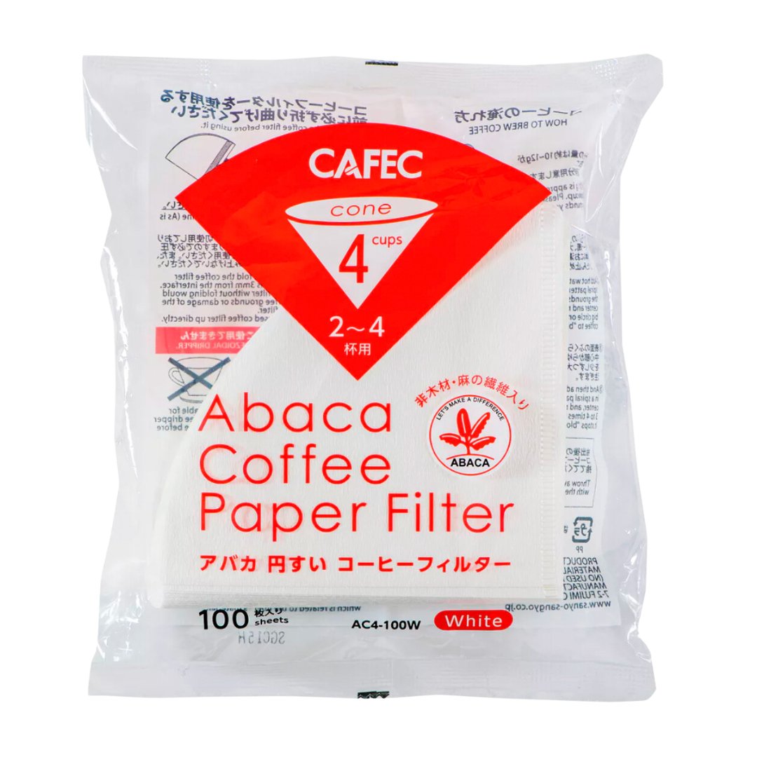 100 Cafec white Abaca filters - 4 cups - Accessories - L'Arbre à Café