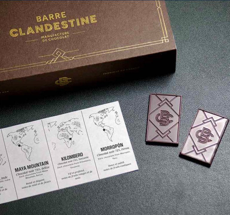 Mini bars" boxed set Clandestine bar - Chocolate - L'Arbre à Café