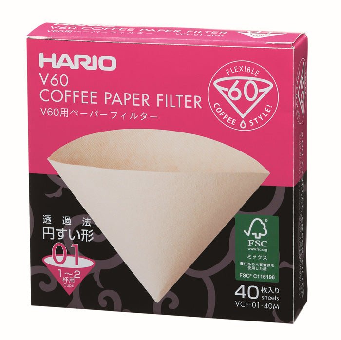 40 Natural Filters for DRIPPER HARIO V60 - Filters - L'Arbre à Café