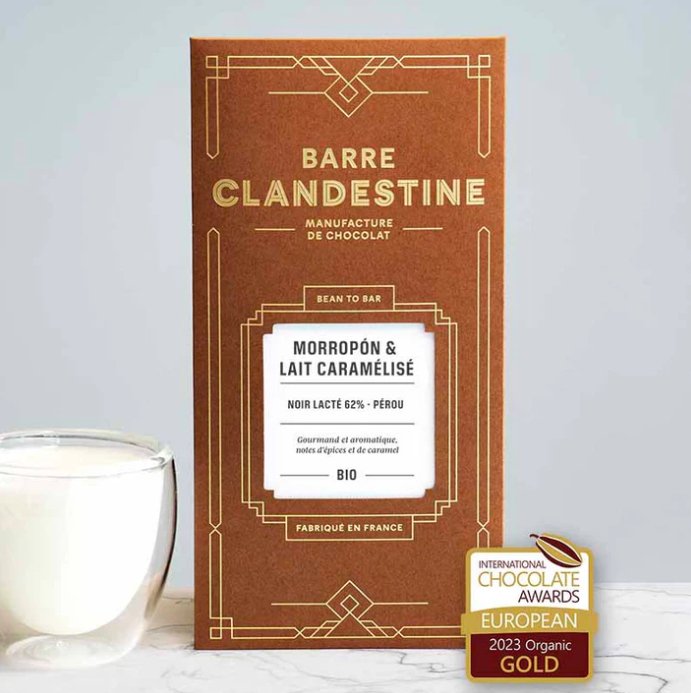 Chocolat noir lacté Morropón &amp; lait caramélisé - Pérou - Barre Clandestine - Chocolat - L&#39;Arbre à Café